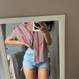 Striped button up